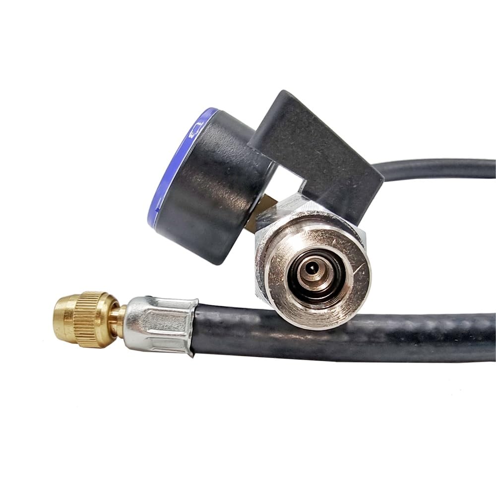Druckflaschen Adapter mit Manometer 0-10 bar für Ausdehnungsgefäße/Gefäßfüller