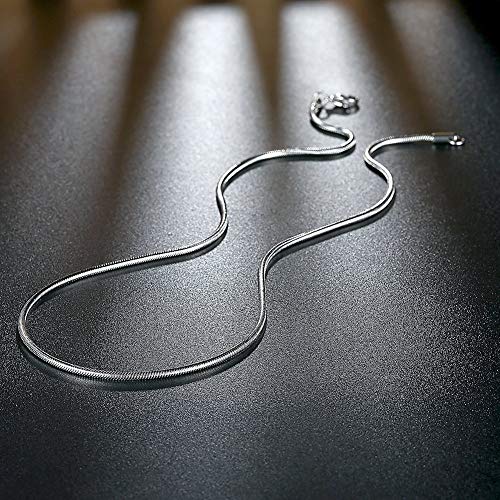 Cutesmile Fashion Titanium Stainless Steel 2 Mm Snake Chain Necklace Jewelry (24 Inches) #TOP5