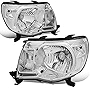 ‎DNA MOTORING HL-OH-TTAC05-CH-CL1 Pair of Headlights Compatible with 05-11 Tacoma, Chrome Housing Clear Reflector