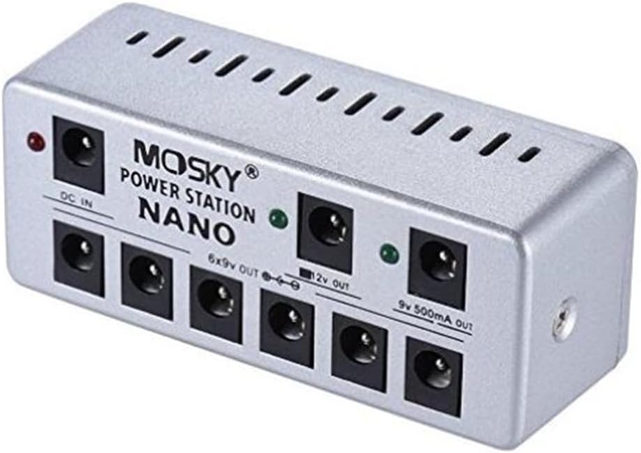 Mini Guitar Effect Pedal Power Supply 6 DC 9V 150mA + 1 DC 9V 500mA + 1 DC 12V 100mA Output
