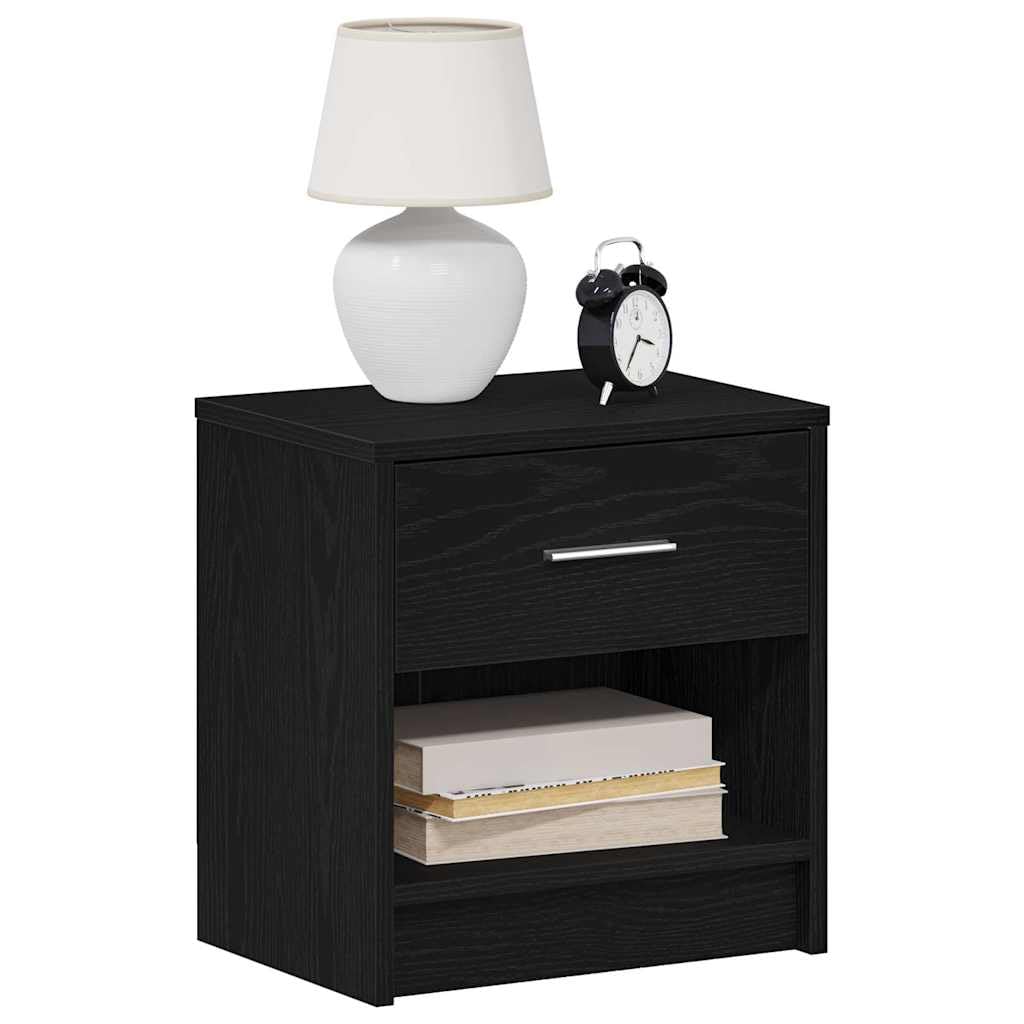 Stabiler Nachttisch aus Holzwerkstoff mit Schublade und offenem Fach für Stauraum, Feuchtigkeitsbeständig und Pflegeleicht, Ideal für Schlafzimmer mit Wandhalterung