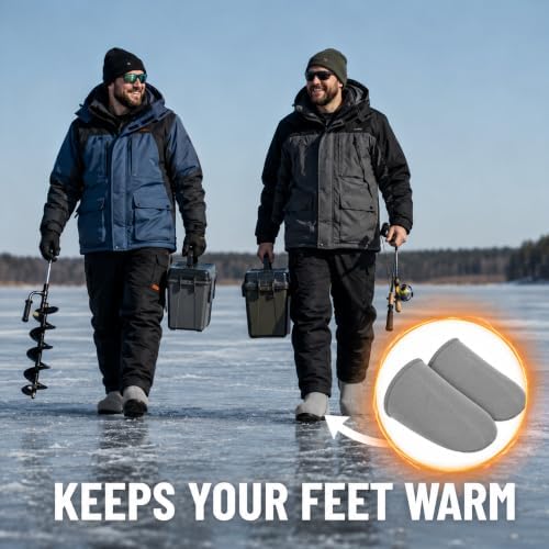 2 Pairs 3mm Neoprene Toe Warmers, M Size Gray Toe Covers Toe Warmer Booties — view 6