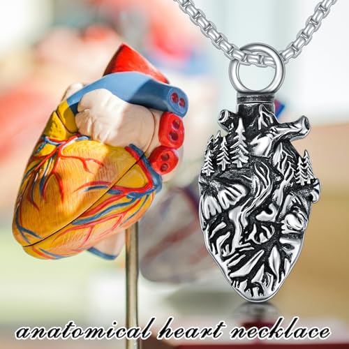 PELOVNY Urn Necklaces for Ashes 925 Sterling Silver Heart Skeleton Birthstone Necklace Cremation Jewelry Memorial Gifts for Women Men Mom2