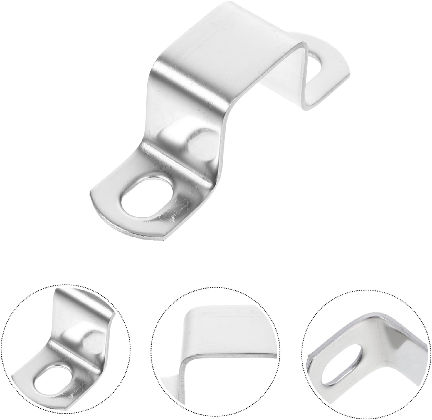 ULTECHNOVO 10pcs Shaped Stainless Steel Clamp Bracket for Square Pipe Easy Installation Saddle Clamp for Various Applications and Versatile Mounting