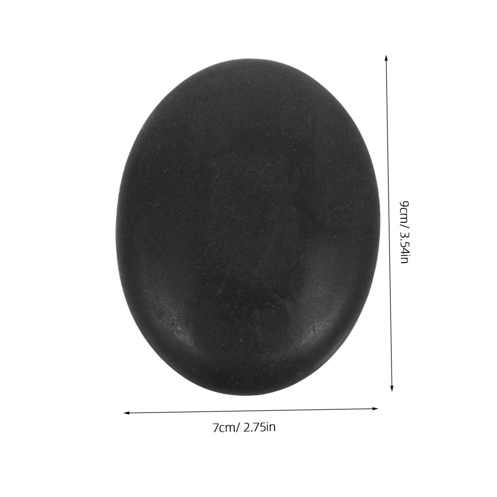 Piedras de Masaje Calientes 4 Piezas de Piedra Negra Curvada | Basalto Natural, 9x7cm, para Piel y Espalda, Uso en Spa Personal y Salón