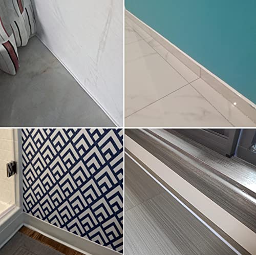 Flexible Caulk Moulding Trim Strips, Decorative Sealing Tape, Silicone Sealant Caulking Strip for Stove Sink Toilet Bathtub(White) - Thumbnail 5