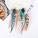 Lureme Indiana Style Jewelry Multicolor Handmade Natural Feather Dangle Earrings (er005514)