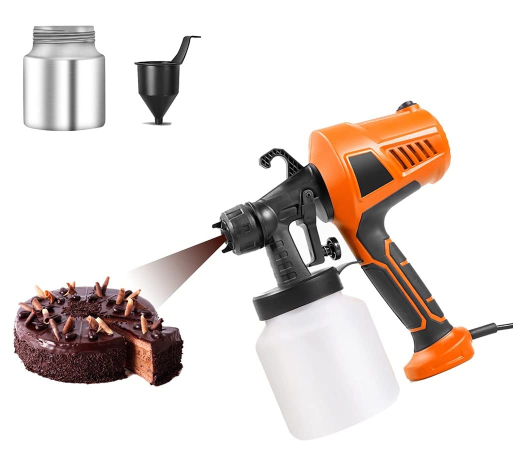 Pistola De Pulverización De Chocolate,500W Pulverizador De Pintura Eléctrico, Aerógrafo Manual Decorador De Tartas, 3 Formas Ajustables, Adecuada para Decorar Pasteles