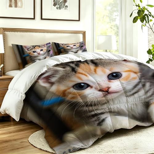 Couette 3D chat pour un confort optimal nocturne sans sensation de lourdeur