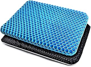 Seat Cushion-Gel Seat Cushion with double Honeycomb for Office Chair Wheelchair Car Seat egg chair, Orthopaedic Sciatica Tailbone Coccyx pain relief Support Cushion, Pressure Cushion for bottoms.