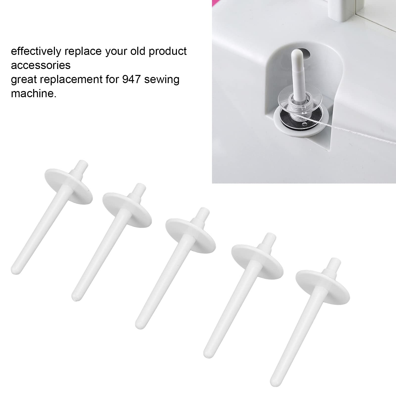 Amazon.co.jp: プラスチック製糸立て棒 5本入り 取り付け簡単 ミシン用