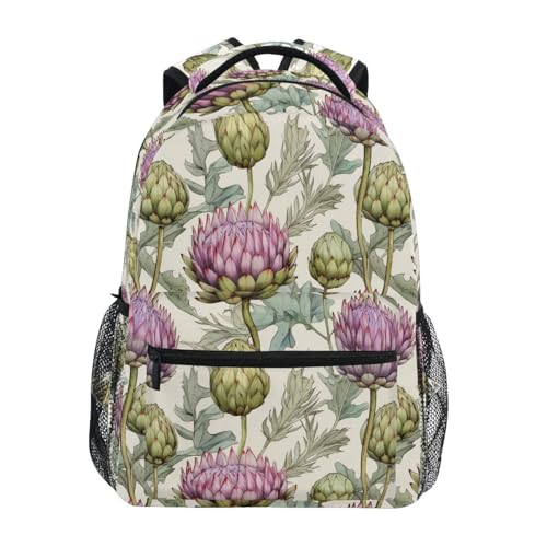 Sac à dos aquarelle violet grande capacité et durable pour transporter les cours