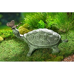 Evergreen Garden Beautiful Summer Turtle and Butterfly Metal Garden Statue - 9 x 14 x 7 Inches Fade and Weather Resistant Outdoor Decoration for Homes, Yards and Gardens Evergreen Garden Beautiful Summer Turtle and Butterfly Metal Garden Statue 9 x 14 x 7 Inches Fade and Weather Resistant Outdoor Decoration for Homes Yards and Gardens