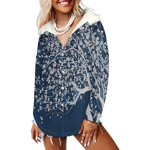 Veste à capuche polaire femme pour balades d'hiver