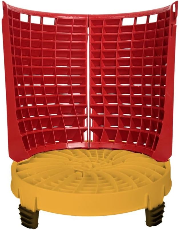 Detail Guardz Scrub Wall Bundle – Bucket Insert Car Wash Grit Guard System for Wash Mitts, Wheel Brushes & Microfiber, Traps Dirt Below for Cleaner Wash Water - Dirt Lock (Yellow) & Scrub Wall (Red)