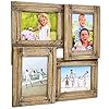 Collage Picture Frames from Rustic Distressed Wood Holds Four 4×6 Photos Ready to Hang Shabby Chic Driftwood Barnwood Farmhouse Reclaimed Wood Picture Frame Collage Rustic Brown