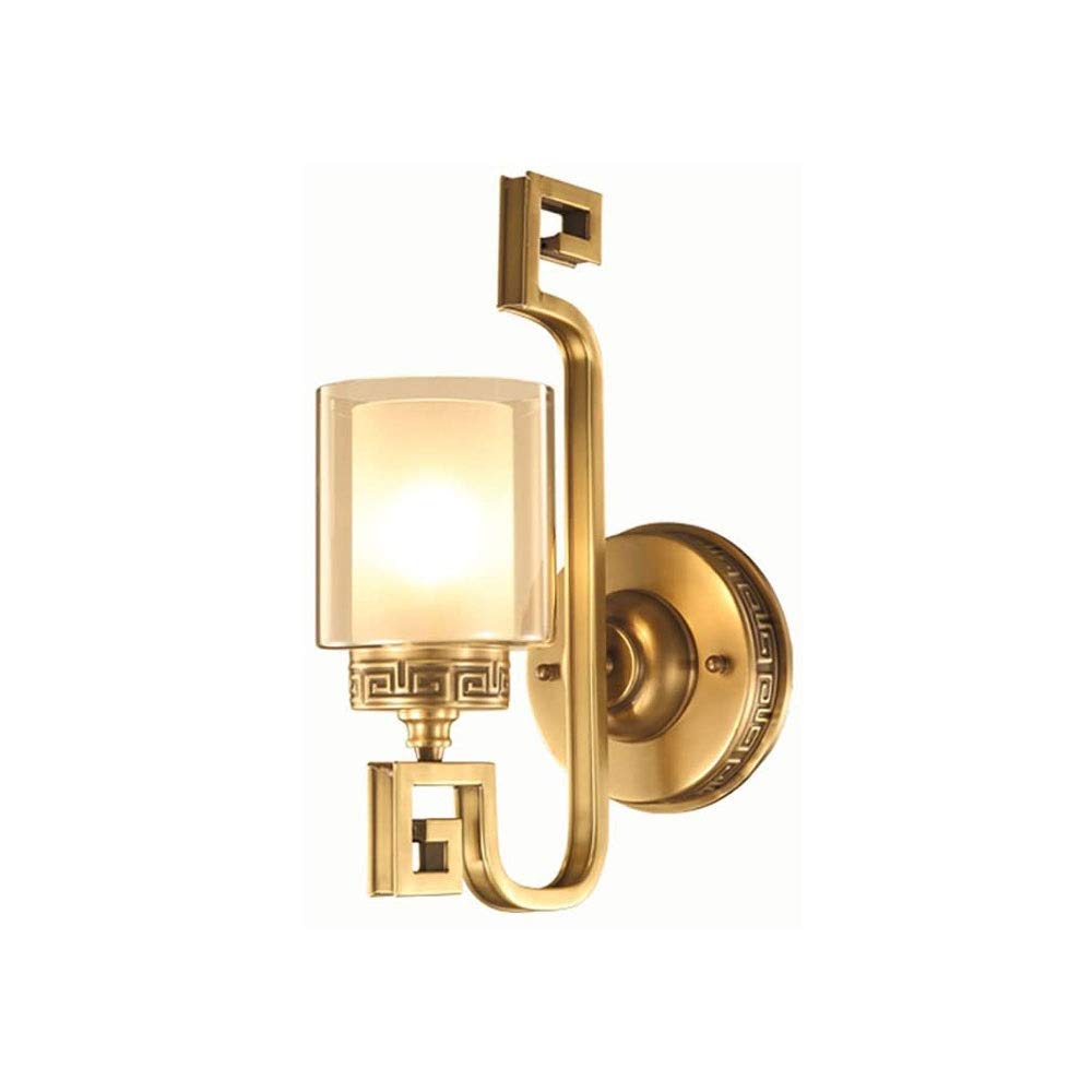 Applique murale en cuivre véritable et bronze E27 pour l'éclairage chic d'une villa