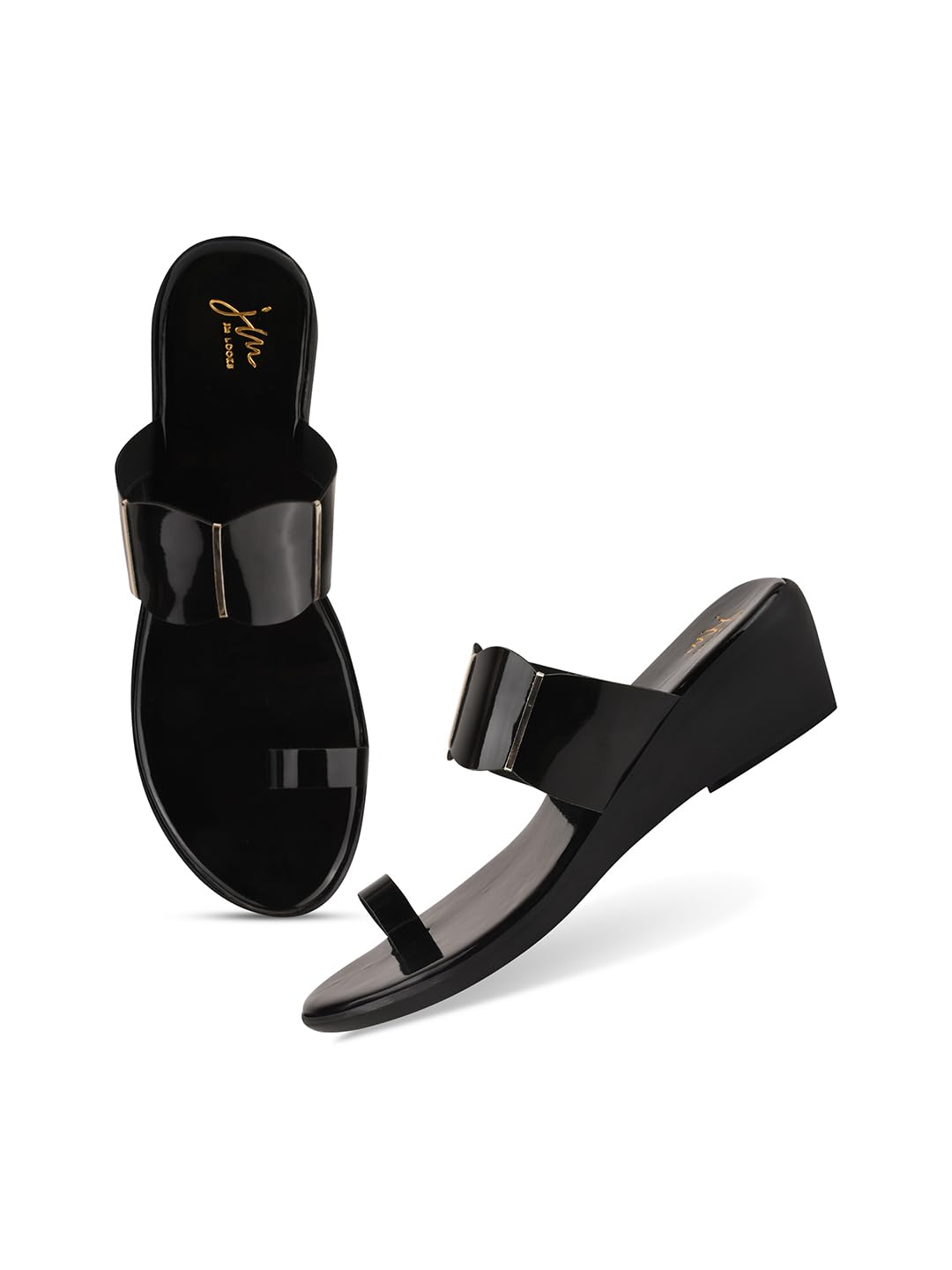 Women's Embellished One-Toe Slip-On Wedges Stylish Comfort for Every Step For Women-image-49