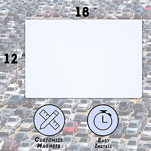 Image of 2 Pack Blank Magnets Magnets with Rounded Corners, Prevent Car Scratches & Dents (18x12)
