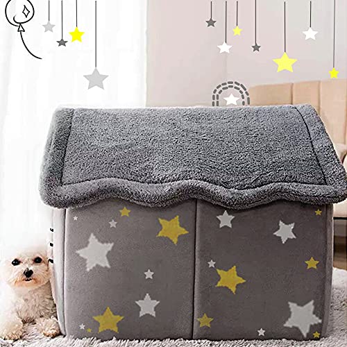 Dog House Indoor Memory Sponge, Foldable Dog House Kennel Bed Mat with Cushion for Small Medium Large Dogs Cats, Winter Warm Cat Nest Puppy Cave Sofa Pet Products (Small) - Image 6