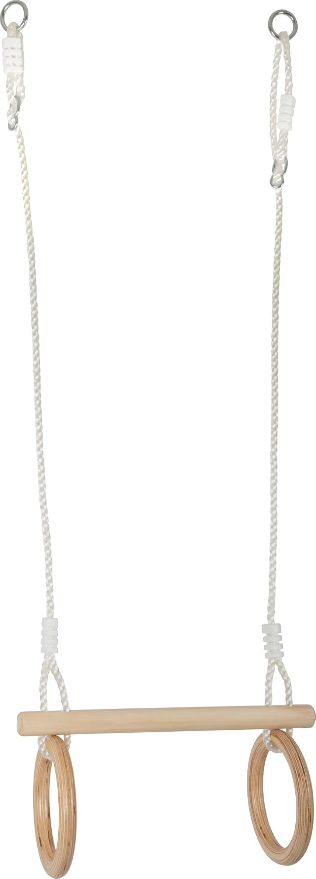 11909 Trapecio con Anillos de Gimnasia, Small Foot, Madera, fijación en Columpio o en trampolín, a Partir de 3 años.