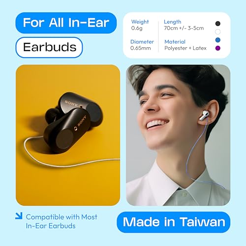Image of Anti-Lost Strap for Airpod Pro, New Version Strap for Wireless in-Ear Earbuds with Ear Tips, Airpod Pro Lanyard - White (Compatible with Airpods Pro 1 2 3, Sony, Beats, Samsung, Bose)