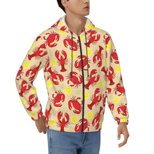 Sweat à capuche homard homme, pull idéal pour le voyage quotidien et les sorties