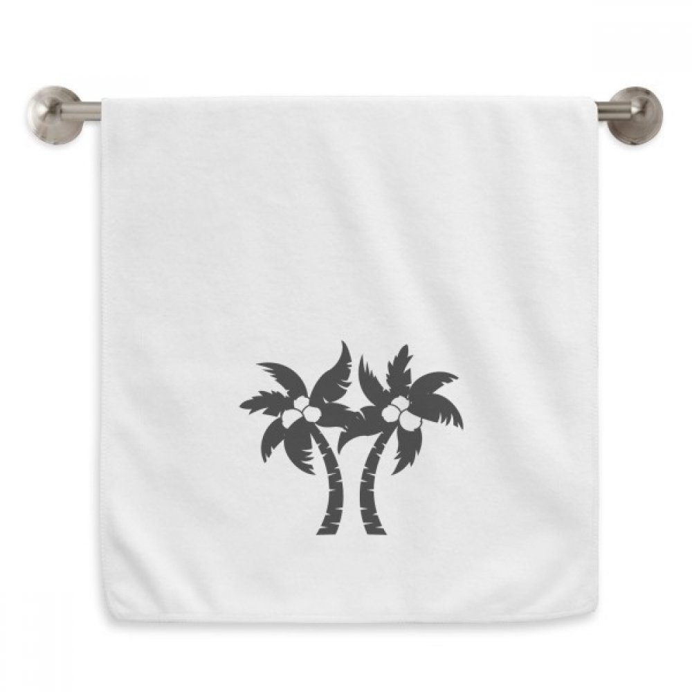 Serviette visage douce anti-irritation motif cocotier noir pour remplacer les lingettes jetables