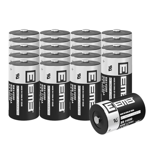 EEMB 20-Pack ER14250 1/2AA 3.6V Lithium Battery - Non-Rechargeable Long-Life for Home Automation Alarms & More