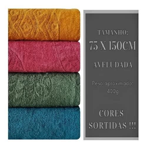 Kit 3 Toalhas de Banho Praia e Piscina Joaquina 75 x 150cm (terracota)