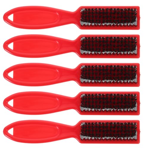 TOGEVAL Set de 5 Brosses à Barbe pour Hommes en Plastique avec Manche Long, Look Soigné et Modeler la Barbe, Voyage Quotidien