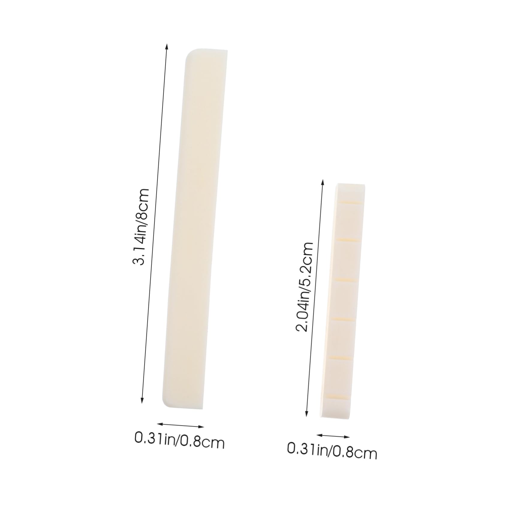 Yardwe 6-string Guitar Bridge Saddle Acoustic Guitar Accessory Natural Bone Easy Install