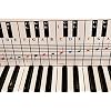 Piano en toetsenbord notitiekaart, gebruik achter de toetsen, ideaal visueel hulpmiddel voor beginners die piano of…