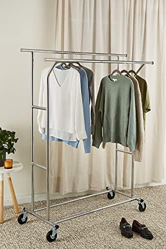 Amazon Basics Double Rail Garment Rack, Chrome