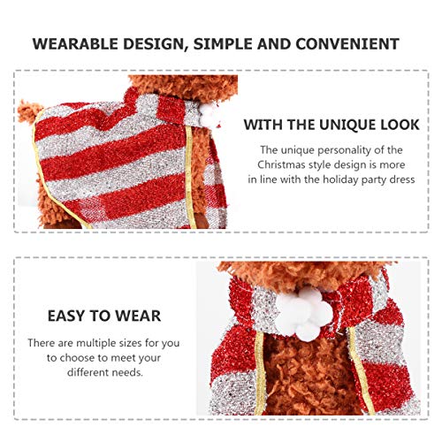 ULTECHNOVO Natal Animal de EstimaÃ§Ã£o Manto AdorÃ¡vel Capa Listrada Manteau Roupas Terno Traje Ninj