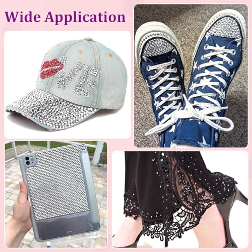 Image of 25000Pcs Resin Rhinestones for Crafting, Silver 2-6mm Mixed Sizes Non Hotfix Flatback Gems with 1Pcs Glue, Bedazzling Crystal for DIY Craft Clothing Mugs Tumblers Shoes Fabric Decor Nail Art
