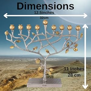 menorah hanukkah hanukkiah tree of life Pomegranate tree by yair emanuel judaica gift menorah hanukkah hanukkiah tree of life Pomegranate tree by yair emanuel judaica gift