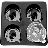 DRINKSPLINKS Q Silicone Ice Cube Tray - Large Ice Cube Molds with the Letter Q - Reusable Old Fashio