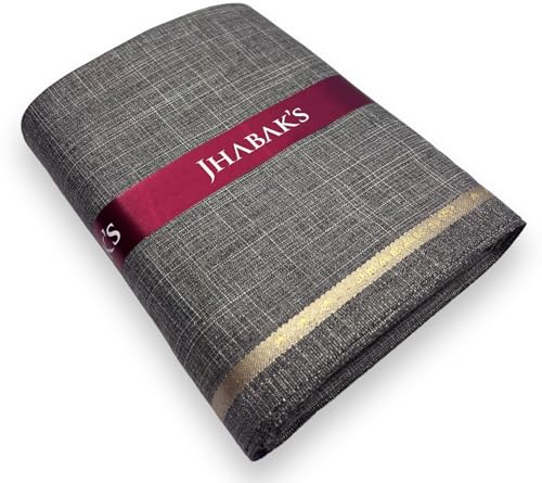 Image of JHABAK'S Unstitched Viscose Rayon Self Design Trouser Fabric - 1.30 Meter