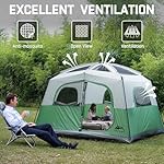 Happy Travel Tent 6 Person Tents for Camping, Waterproof Easy Setup Camping Tent with Rainfly, Portable Large Family Cabin Tent with 5 Large Mesh Windows and Carry Bag for Outdoor Camping & Hiking - Image 4