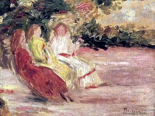 Tableau Renoir Trois femmes poster vintage décoration murale chambre salon 60x90