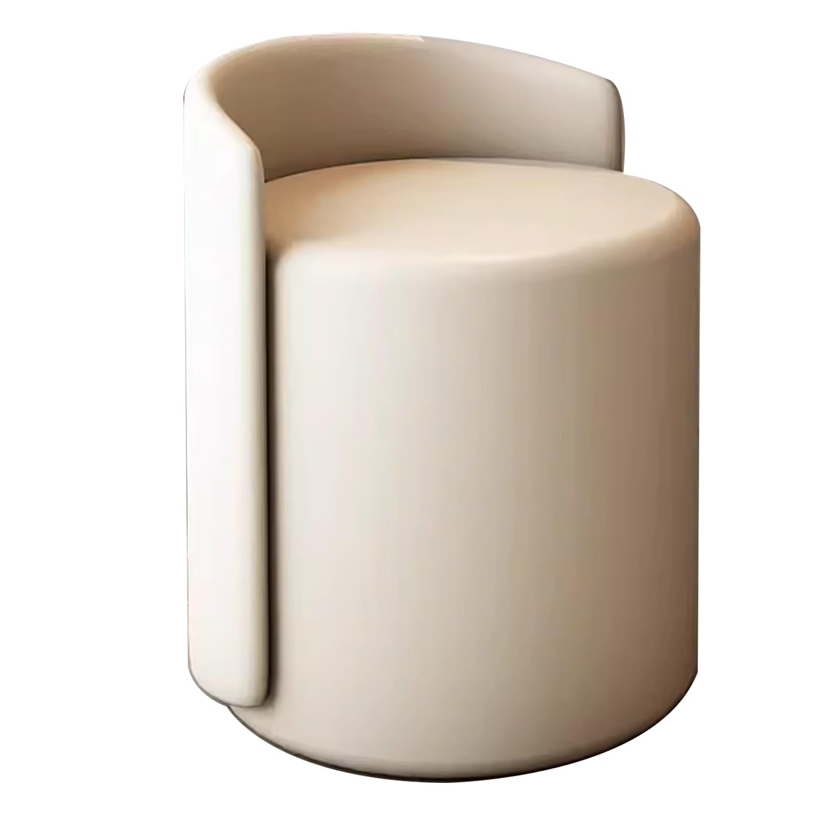 Taburete Vani giratorio 360 grados con respaldo ergonómico para mesa de cosmética