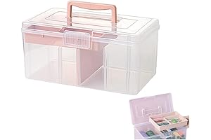 Clear Plastic Sewing Box Large