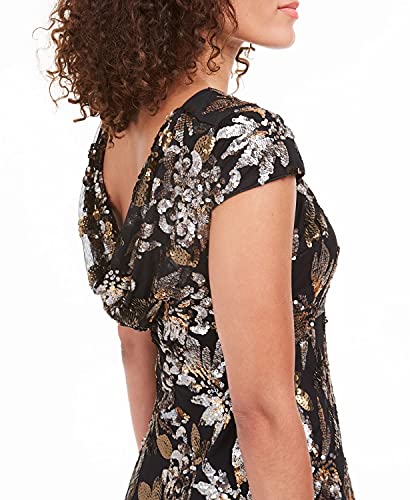 Calvin Klein Women's Short Sequin Sleeve Dress3