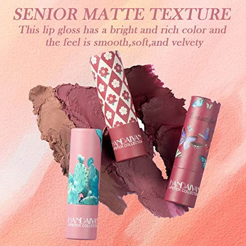 Matte Lipstick Lip Tint Balm Lipgloss, Velvet Pink Lipstick Long lasting Waterproof Non Stick Cup Lipstick Lip Gloss Nude Velvet Lipstick, Up to 12 Hour Wear, Non Drying Lipstick for Woman (#04) - Image 3