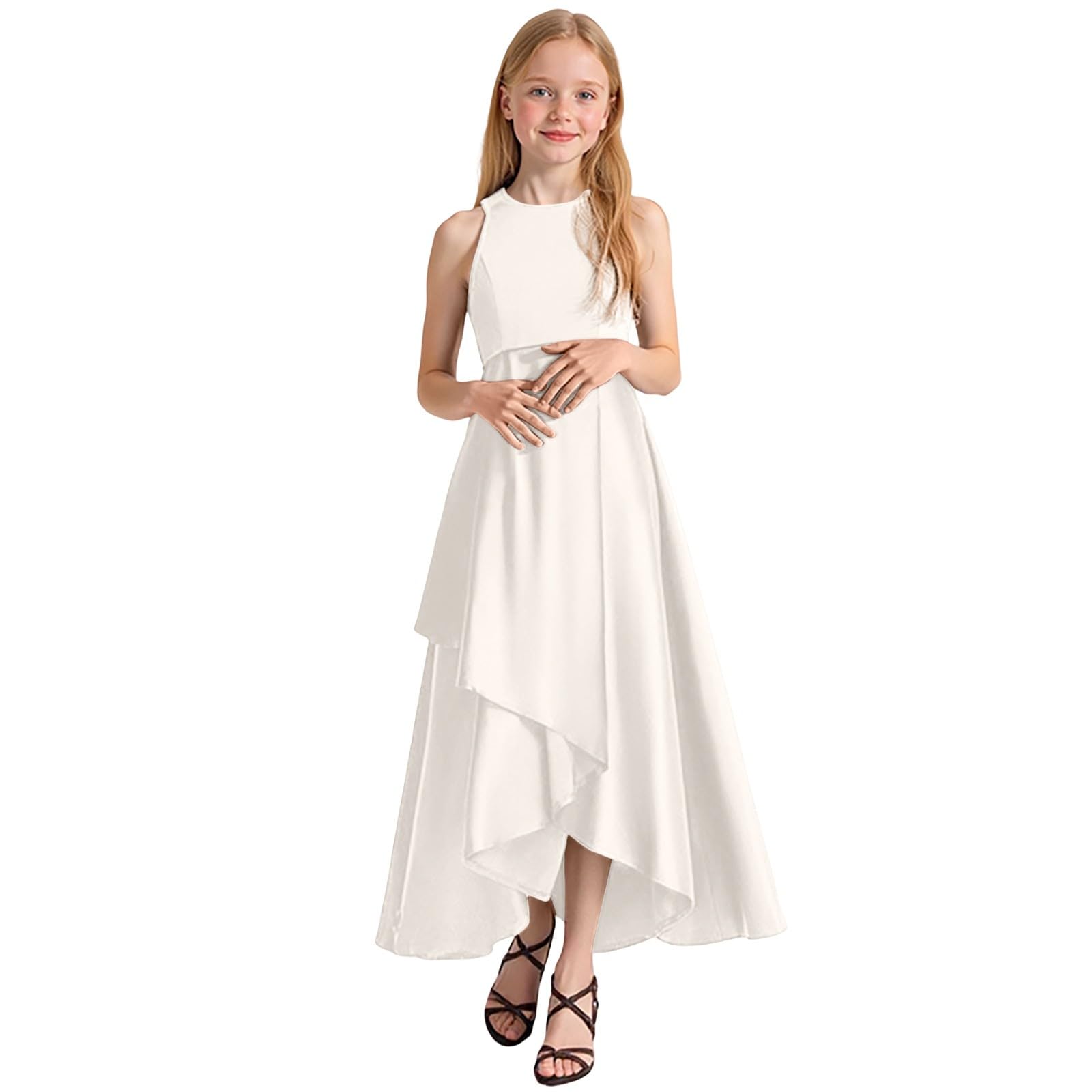 Vestidos para niñas y niñas, vestidos infantiles, faldas, vestidos de noche, vestido de fiesta para conciertos, desfiles, elegante, sin mangas, vestido de verano para niños, desde niños pequeños hasta