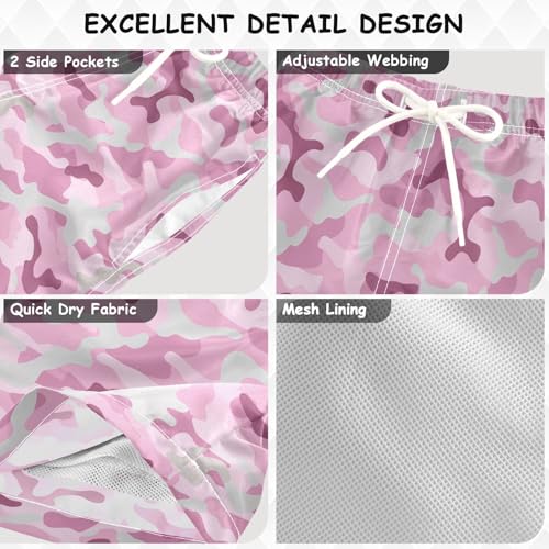 JUNZAN Silver Gray Boys Swim Trunks Toddler Swimming Trunks for Boy Beach Swim Shorts Camo3