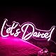 Wanxing Lassen Sie uns tanzen Neon Zeichen Lassen Sie uns tanzen Neon Licht Zeichen Rosa Led Wort Licht Zeichen Neon Zeichen Hochzeit für tanzende Party, Bar Zubehör, Valentinstag, Geburtstagsfeier
