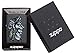 Zippo Wolf Skull Feather Design Iron Stone Pocket Lighter
