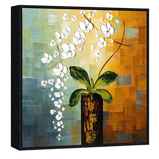 Hand-Painted Floral Abstract Wall Art